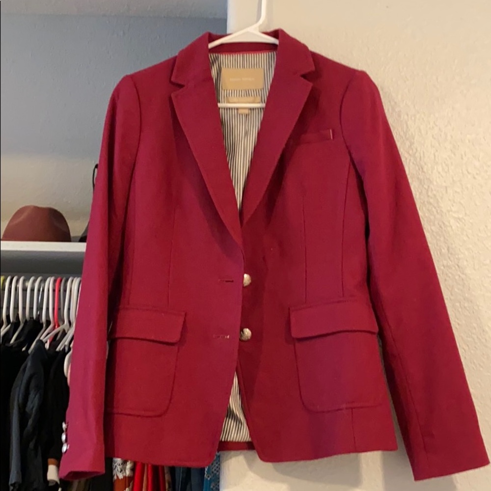 Banana Republic cranberry blazer